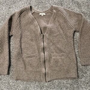 Madewell Taupe Cardigan Sweater